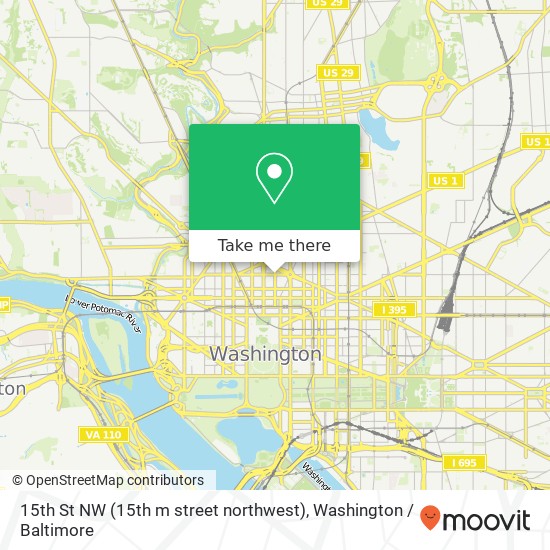 15th St NW (15th m street northwest), Washington, DC 20005 map