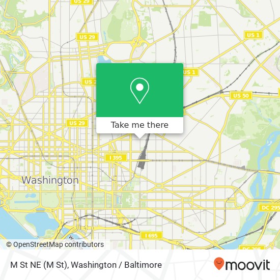 Mapa de M St NE (M St), Washington, DC 20002