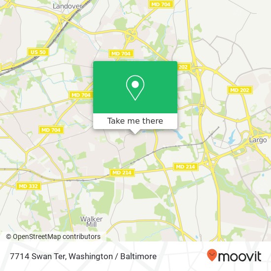 Mapa de 7714 Swan Ter, Hyattsville, MD 20785