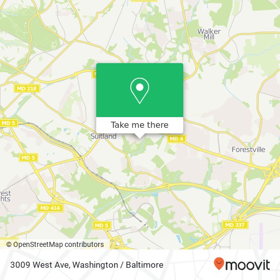 Mapa de 3009 West Ave, District Heights, MD 20747