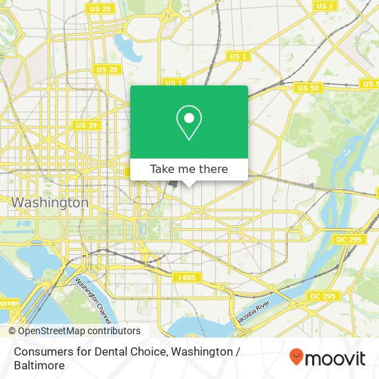 Mapa de Consumers for Dental Choice, 316 F St NE