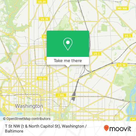 T St NW (t & North Capitol St), Washington, DC 20002 map