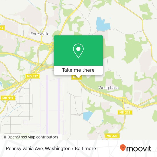 Mapa de Pennsylvania Ave, Upper Marlboro, MD 20772