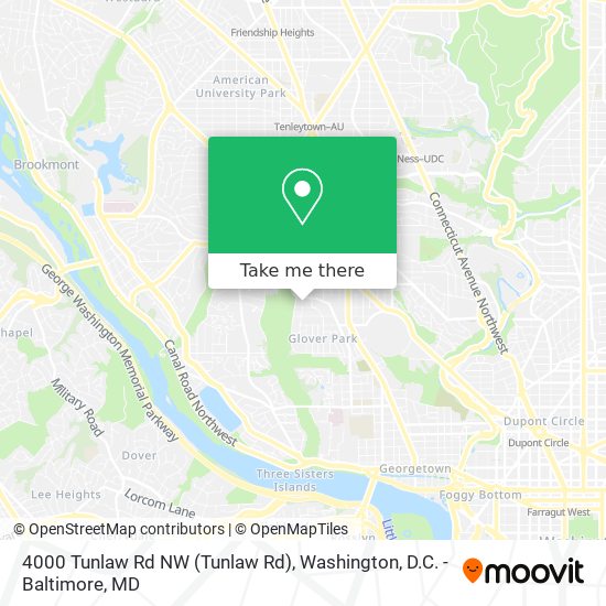 Mapa de 4000 Tunlaw Rd NW