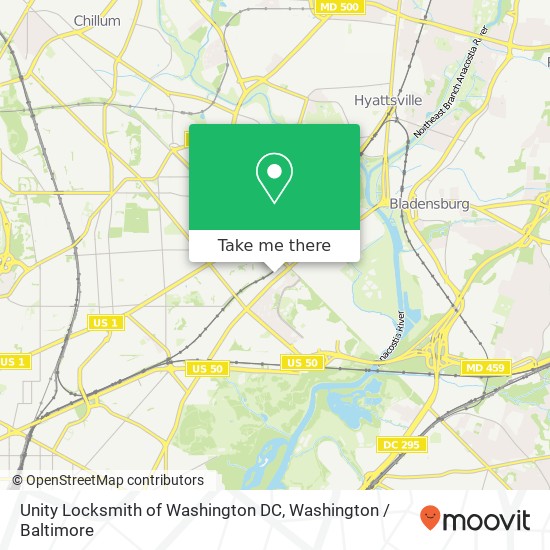 Unity Locksmith of Washington DC, 3178 Bladensburg Rd NE map