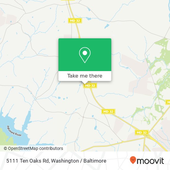 Mapa de 5111 Ten Oaks Rd, Clarksville, MD 21029