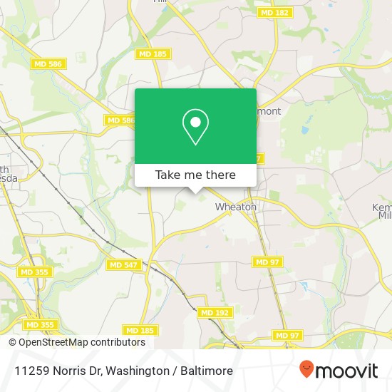 Mapa de 11259 Norris Dr, Silver Spring, MD 20902