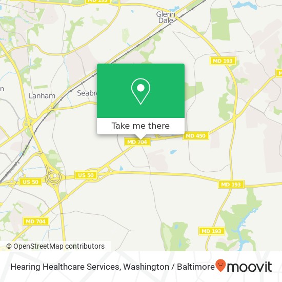 Mapa de Hearing Healthcare Services, 10111 Martin Luther King Jr Hwy