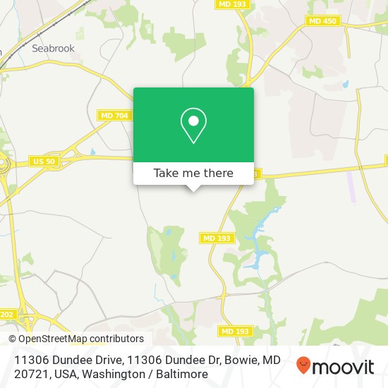Mapa de 11306 Dundee Drive, 11306 Dundee Dr, Bowie, MD 20721, USA