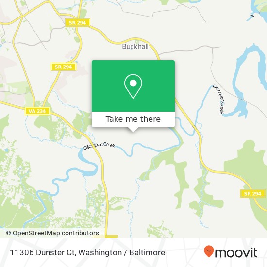 Mapa de 11306 Dunster Ct, Manassas, VA 20111