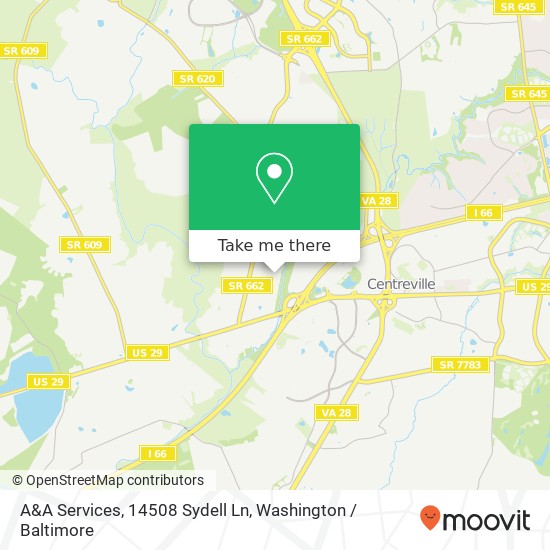 Mapa de A&A Services, 14508 Sydell Ln