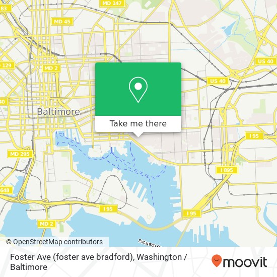 Mapa de Foster Ave (foster ave bradford), Baltimore, MD 21224