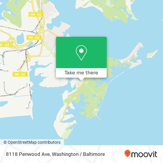 8118 Penwood Ave, Sparrows Point, MD 21219 map