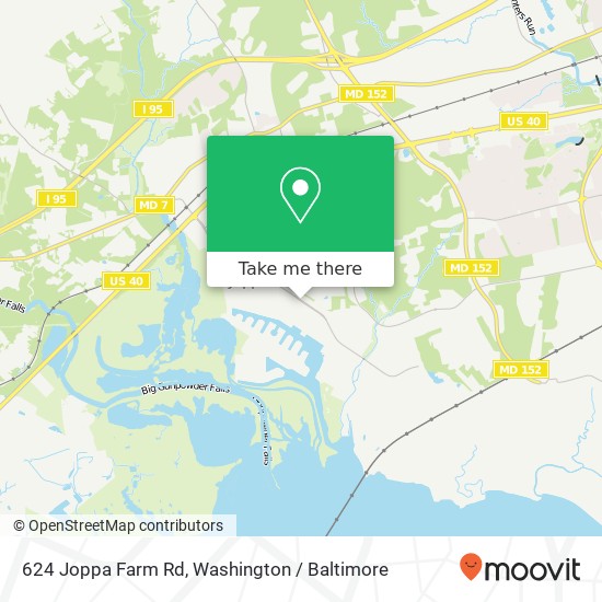 Mapa de 624 Joppa Farm Rd, Joppa, MD 21085