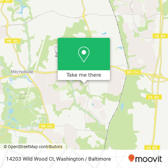 Mapa de 14203 Wild Wood Ct, Upper Marlboro, MD 20774