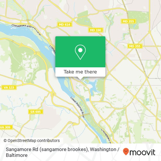 Mapa de Sangamore Rd (sangamore brookes), Bethesda, MD 20816