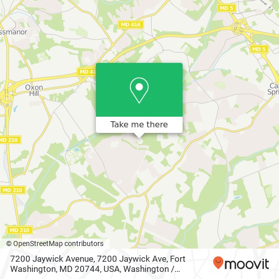 Mapa de 7200 Jaywick Avenue, 7200 Jaywick Ave, Fort Washington, MD 20744, USA