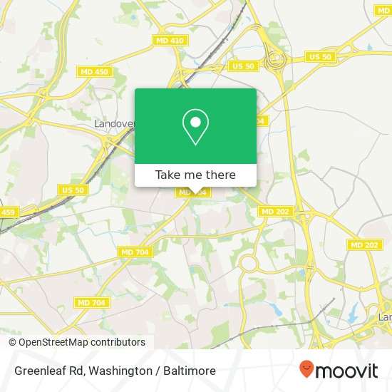 Mapa de Greenleaf Rd, Hyattsville (CHEVERLY), MD 20785