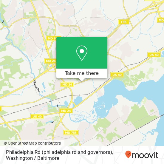 Mapa de Philadelphia Rd (philadelphia rd and governors), Abingdon, MD 21009