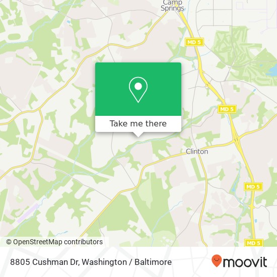 8805 Cushman Dr, Clinton, MD 20735 map