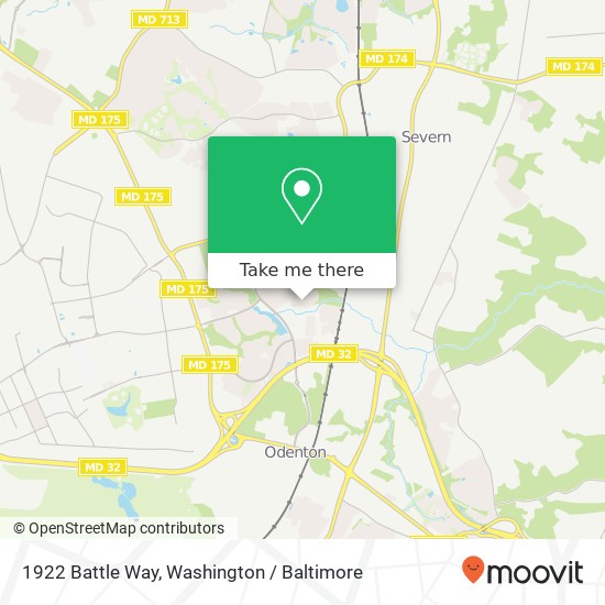 Mapa de 1922 Battle Way, Odenton, MD 21113