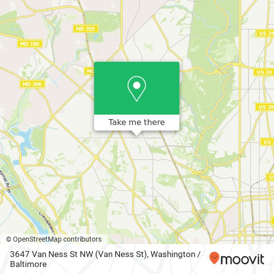 3647 Van Ness St NW (Van Ness St), Washington, DC 20008 map