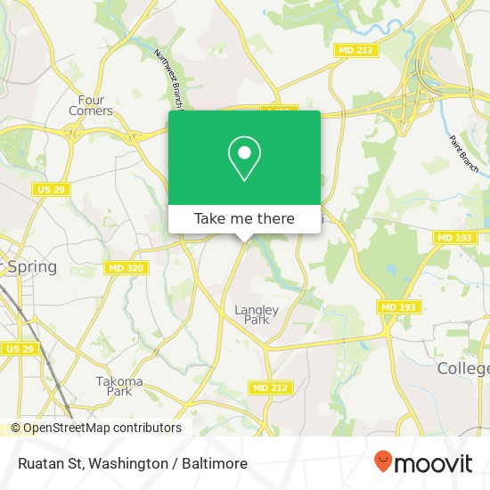 Ruatan St, Silver Spring (SILVER SPRING), MD 20903 map