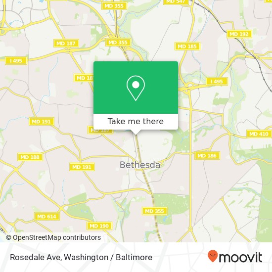 Mapa de Rosedale Ave, Bethesda (BETHESDA), MD 20814