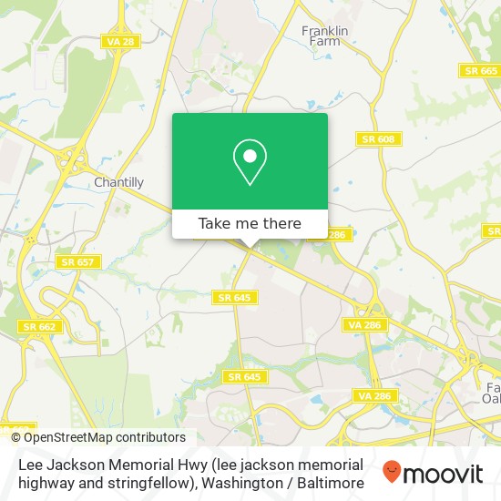 Mapa de Lee Jackson Memorial Hwy (lee jackson memorial highway and stringfellow), Fairfax, VA 22033