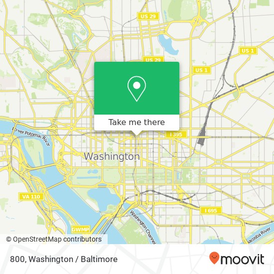 Mapa de 800, 1101 New York Avenue, 1100 New York Ave NW #800, Washington, DC 20005, USA