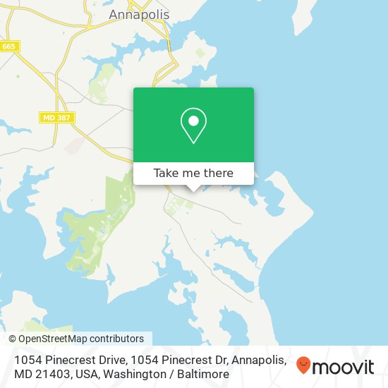 1054 Pinecrest Drive, 1054 Pinecrest Dr, Annapolis, MD 21403, USA map