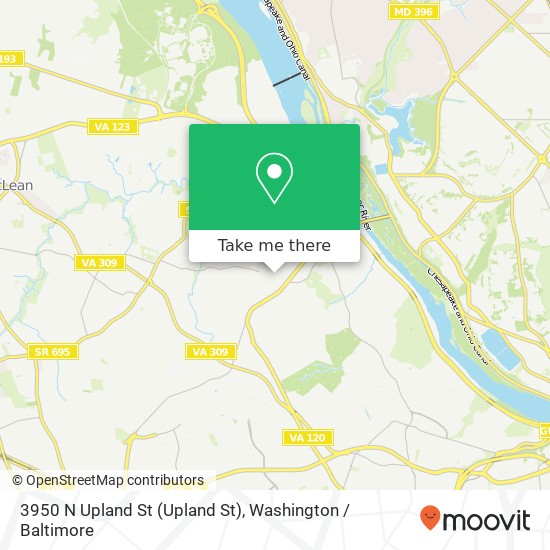 Mapa de 3950 N Upland St (Upland St), Arlington, VA 22207