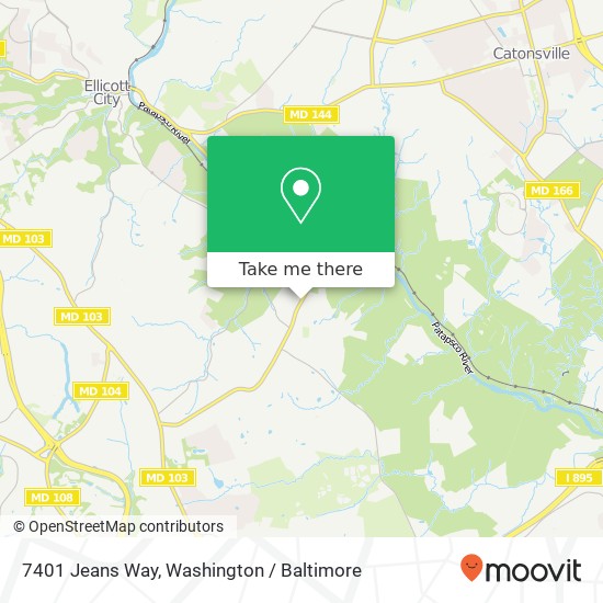 7401 Jeans Way, Ellicott City, MD 21043 map