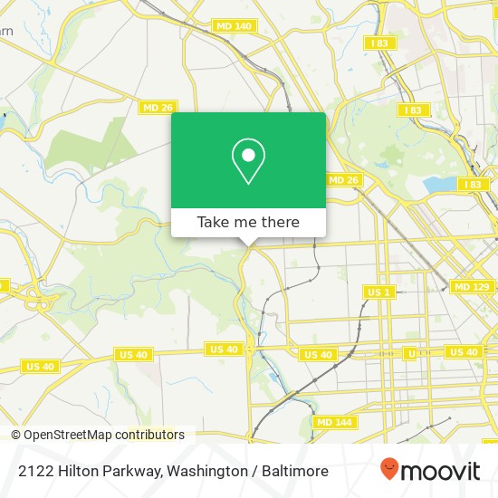 Mapa de 2122 Hilton Parkway, 2122 Hilton Pkwy, Baltimore, MD 21216, USA