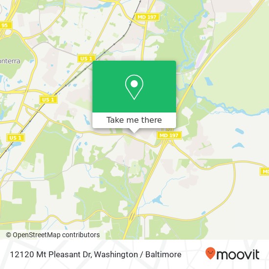 Mapa de 12120 Mt Pleasant Dr, Laurel, MD 20708