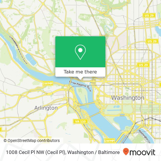 1008 Cecil Pl NW (Cecil Pl), Washington, DC 20007 map