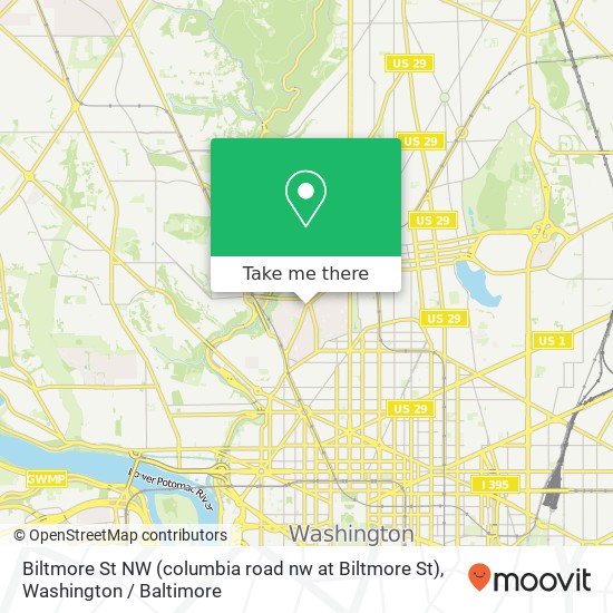Biltmore St NW (columbia road nw at Biltmore St), Washington, DC 20009 map