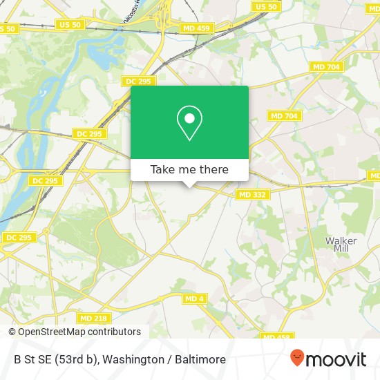 B St SE (53rd b), Washington, DC 20019 map