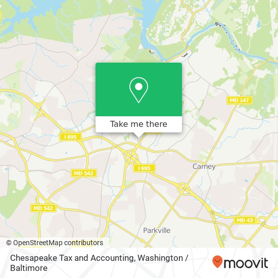 Mapa de Chesapeake Tax and Accounting, 8831 Satyr Hill Rd