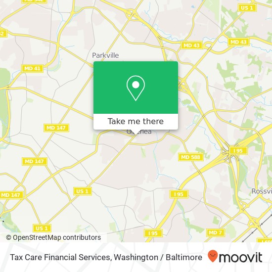 Tax Care Financial Services, 6711 Belair Rd map