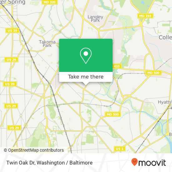 Twin Oak Dr, Hyattsville, MD 20782 map