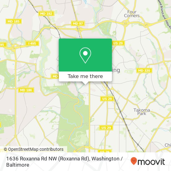 1636 Roxanna Rd NW (Roxanna Rd), Washington, DC 20012 map