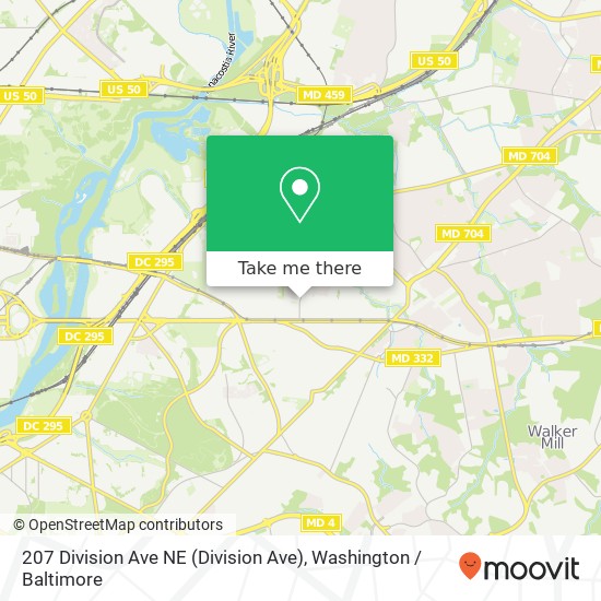 207 Division Ave NE (Division Ave), Washington, DC 20019 map