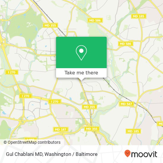 Mapa de Gul Chablani MD, 11119 Rockville Pike