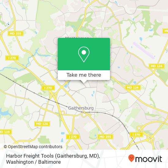 Mapa de Harbor Freight Tools (Gaithersburg, MD), 9649 Lost Knife Rd