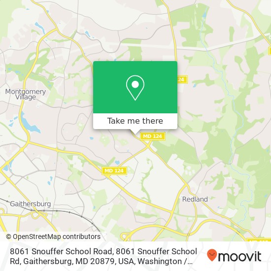 Mapa de 8061 Snouffer School Road, 8061 Snouffer School Rd, Gaithersburg, MD 20879, USA