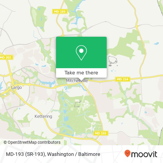 MD-193 (SR-193), Bowie (MITCHELLVILLE), MD 20716 map