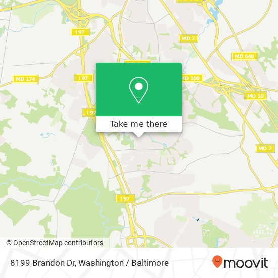 Mapa de 8199 Brandon Dr, Millersville, MD 21108