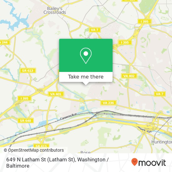 Mapa de 649 N Latham St (Latham St), Alexandria, VA 22304