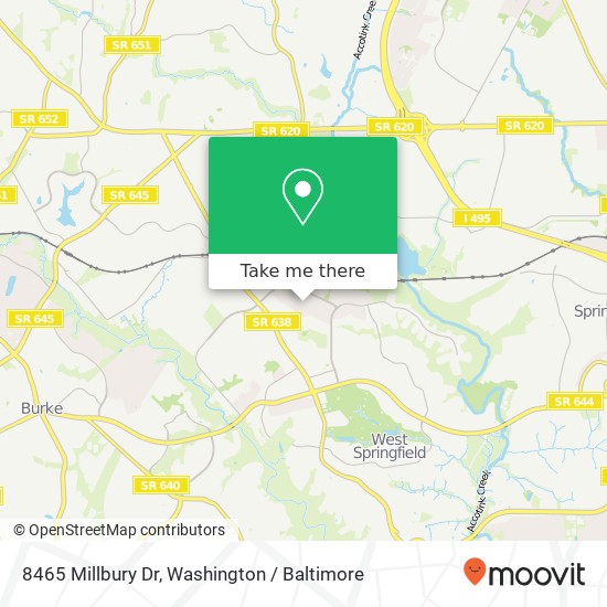 8465 Millbury Dr, Springfield, VA 22152 map